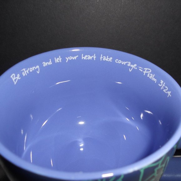 Abbey Press Blue Coffee/Tea Mug A Prayer of Encouragement Psalm 31:24 - Picture 4 of 6